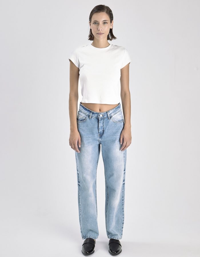 Pantalón Jean Recto Kuelgue Celeste