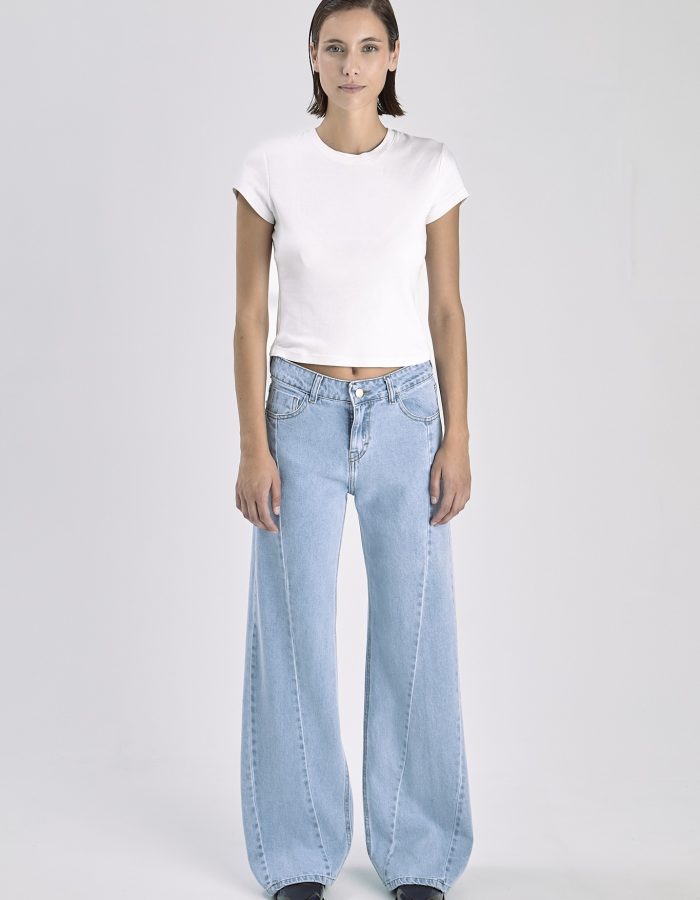 Pantalón Jean Wide Leg Roan Celeste