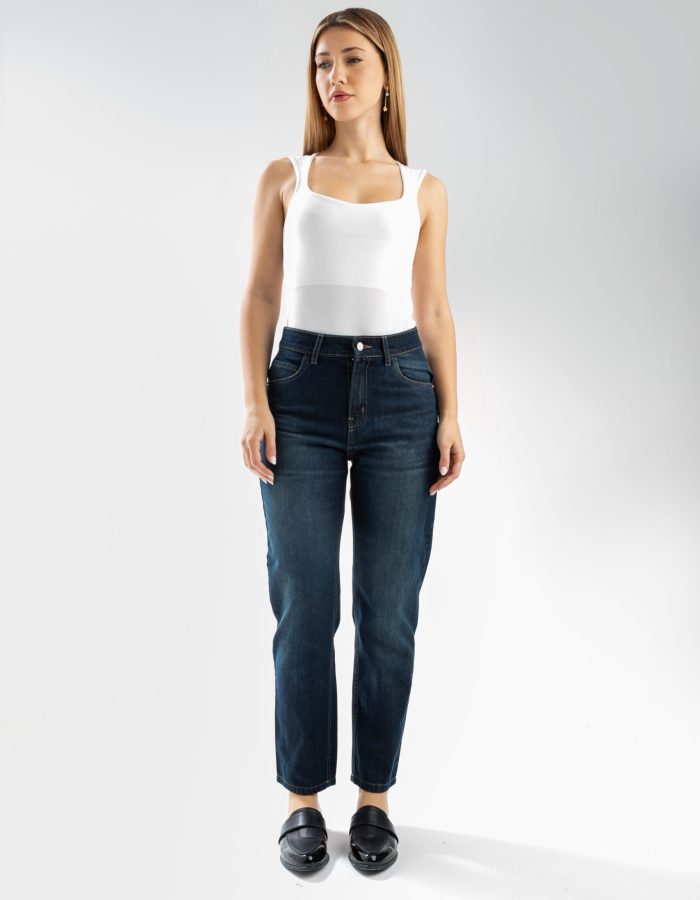Pantalón Jean Momfit Cerati 6 Azul