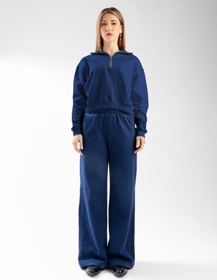 Conjunto Joggins + Buzo Frisado Oriana Azul