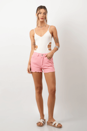 SHORT LAS FLORES ROSA
