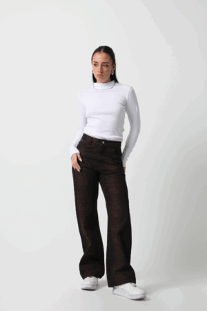 WIDE LEG MONTENEGRO SERPIENTE - MARRÓN OSCURO, 38