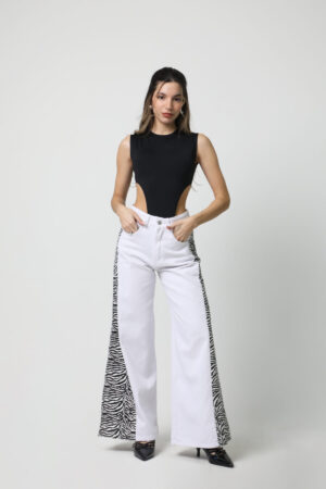 SUPER WIDE LEG ALBANIA BLANCO /CEBRA - Blanco, 42