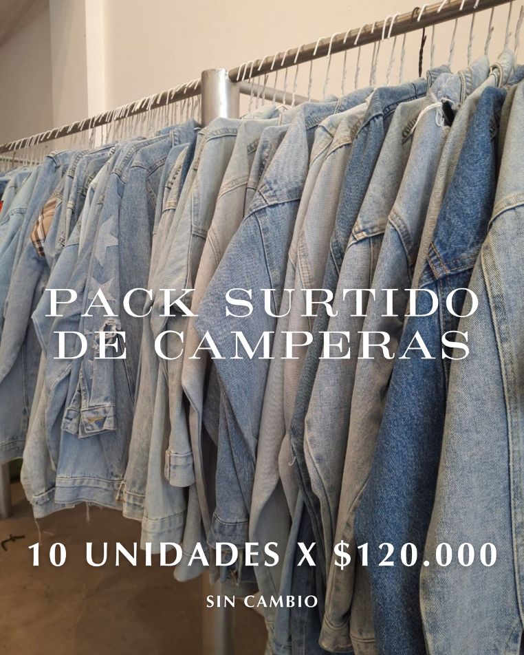 PACK CAMPERAS JEANS X10 U
