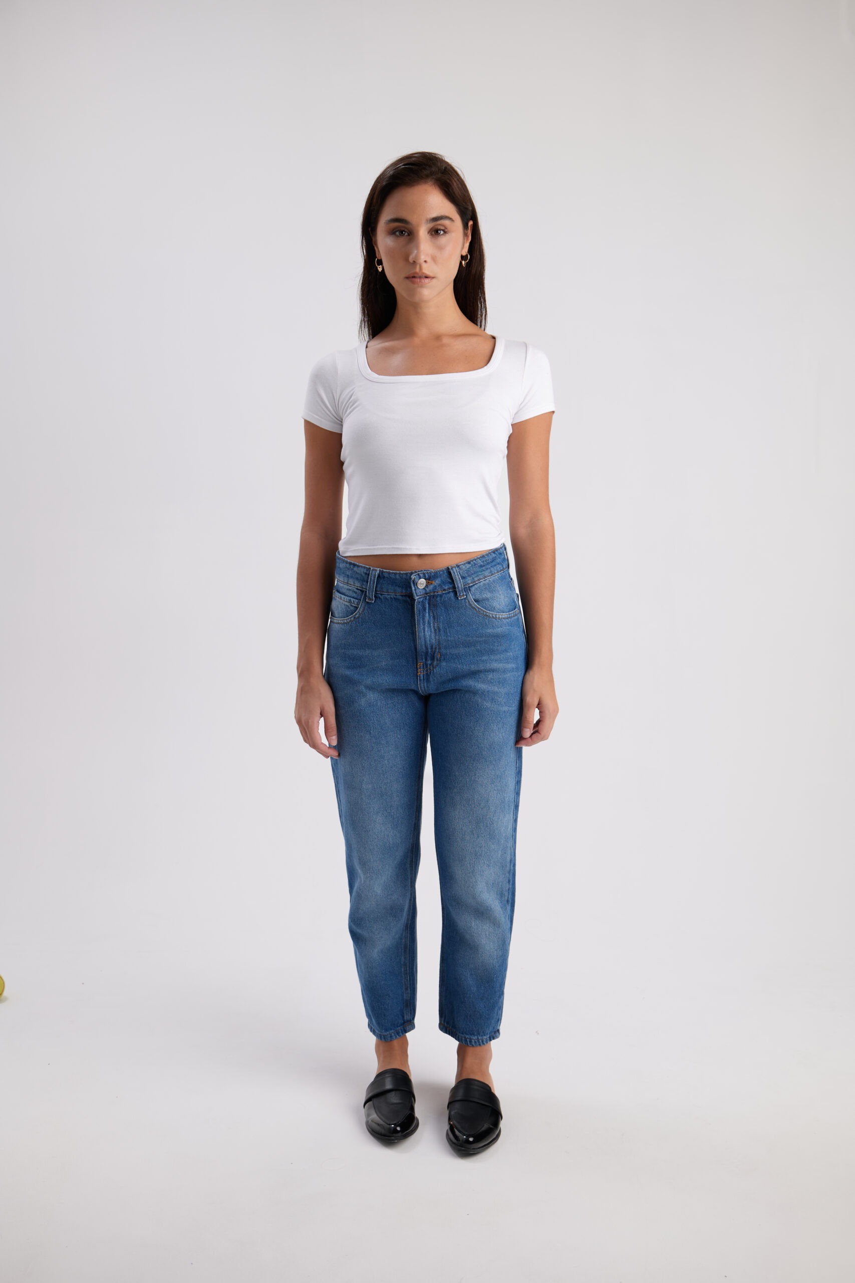 Pantalón Jean Momfit Dalla Azul