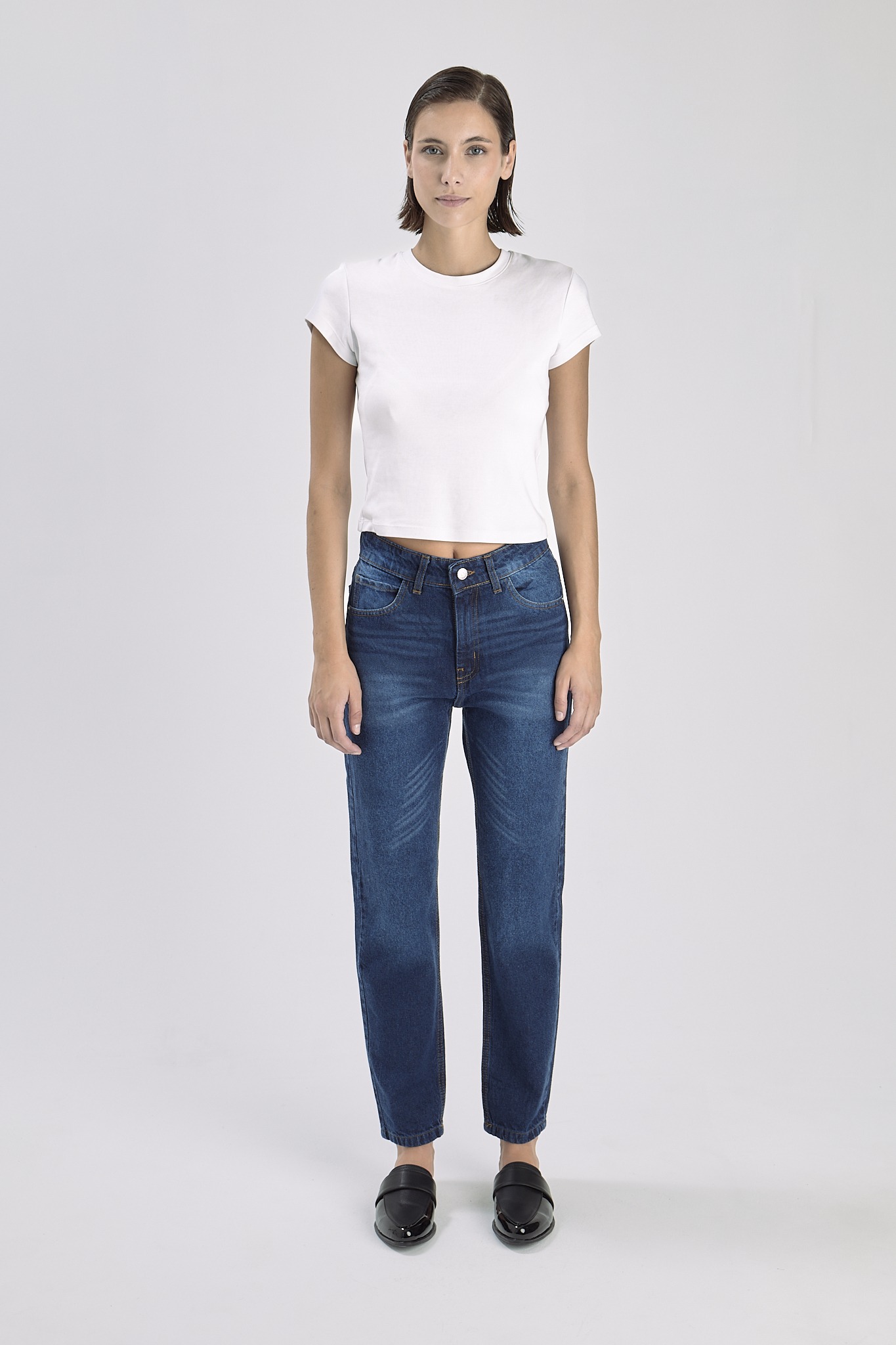 Pantalón Jean Momfit Cerati 4 Azul