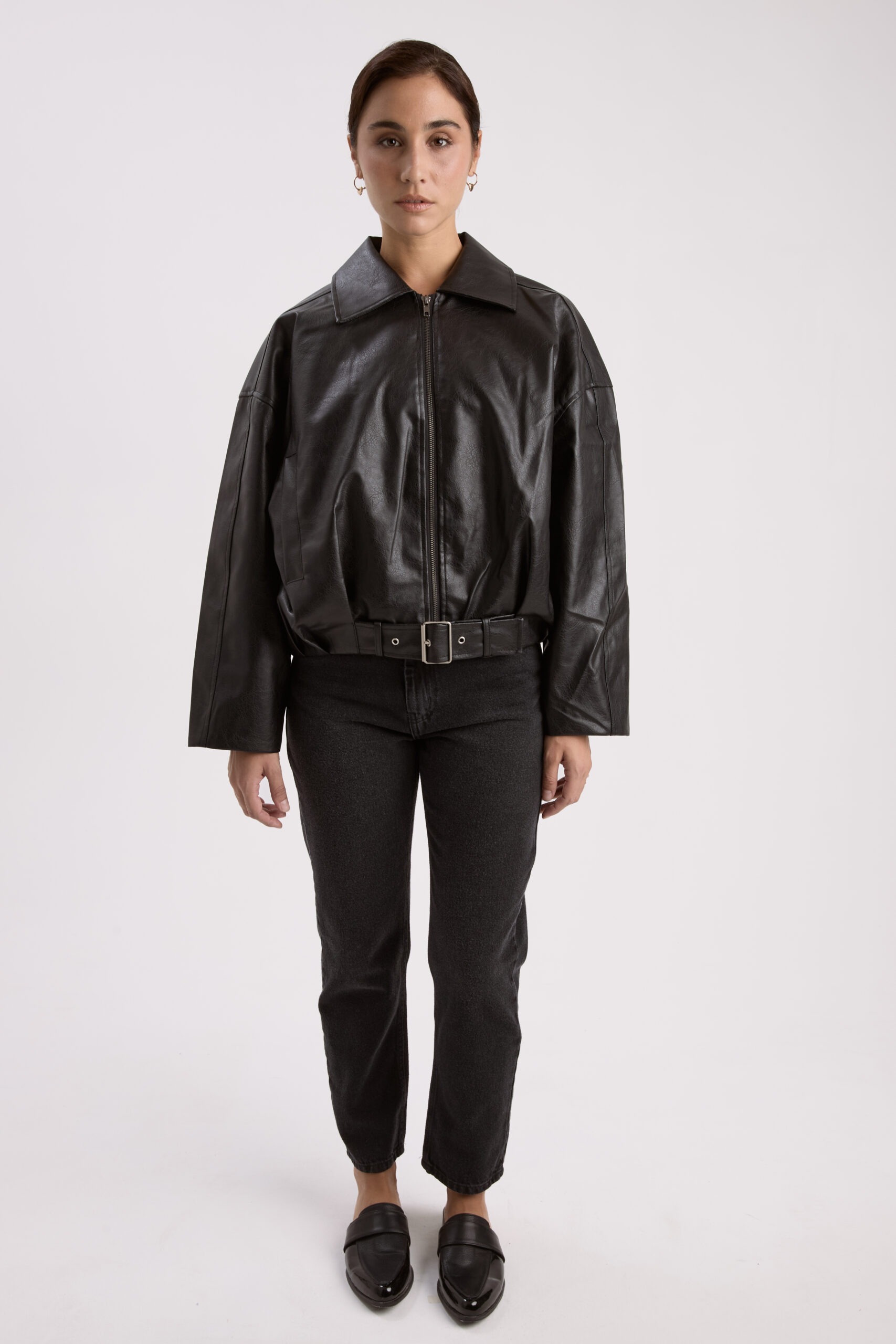 Campera Chrome Negra (Cuero)