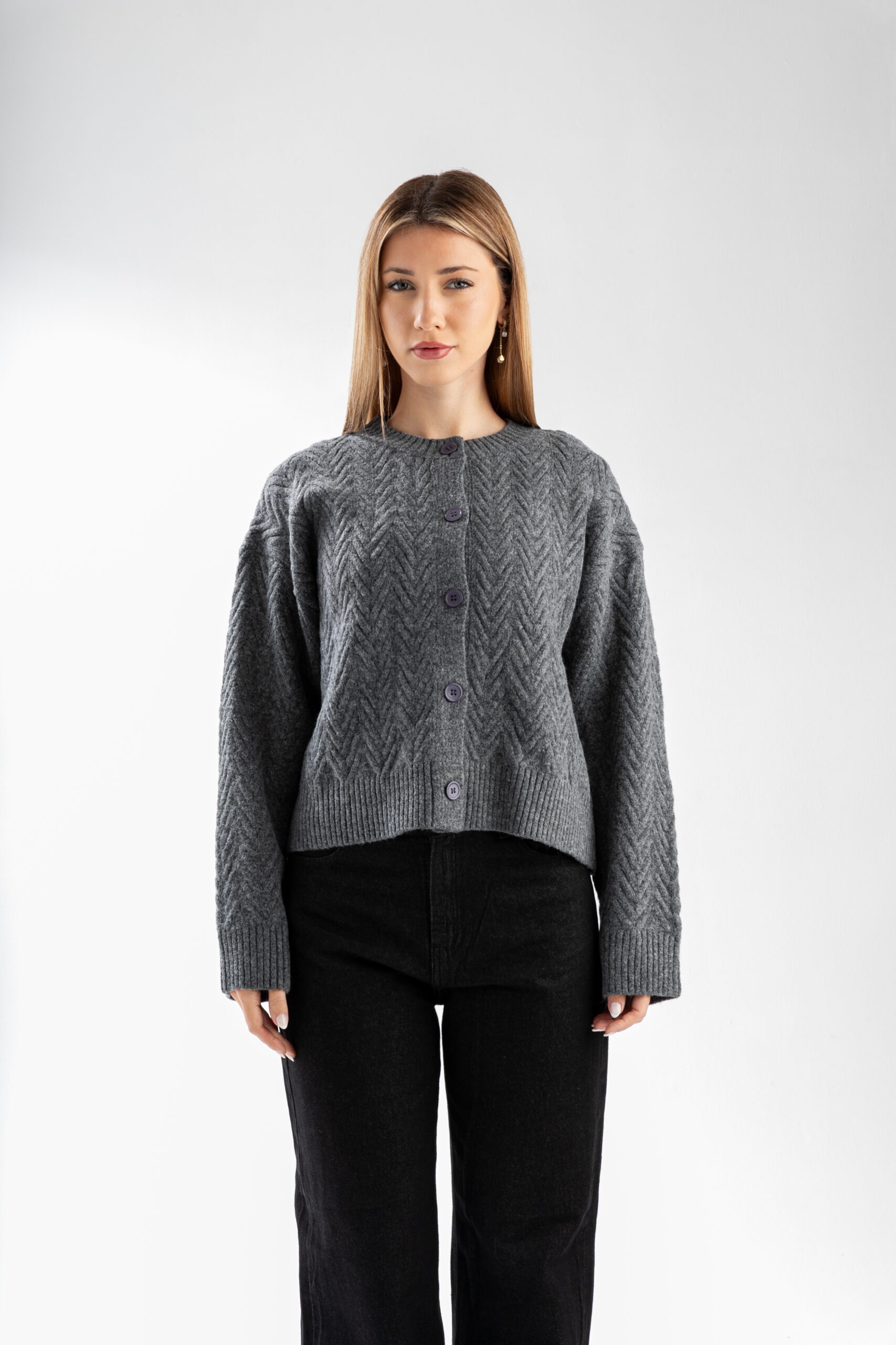 Saco Cardigan Glow Gris