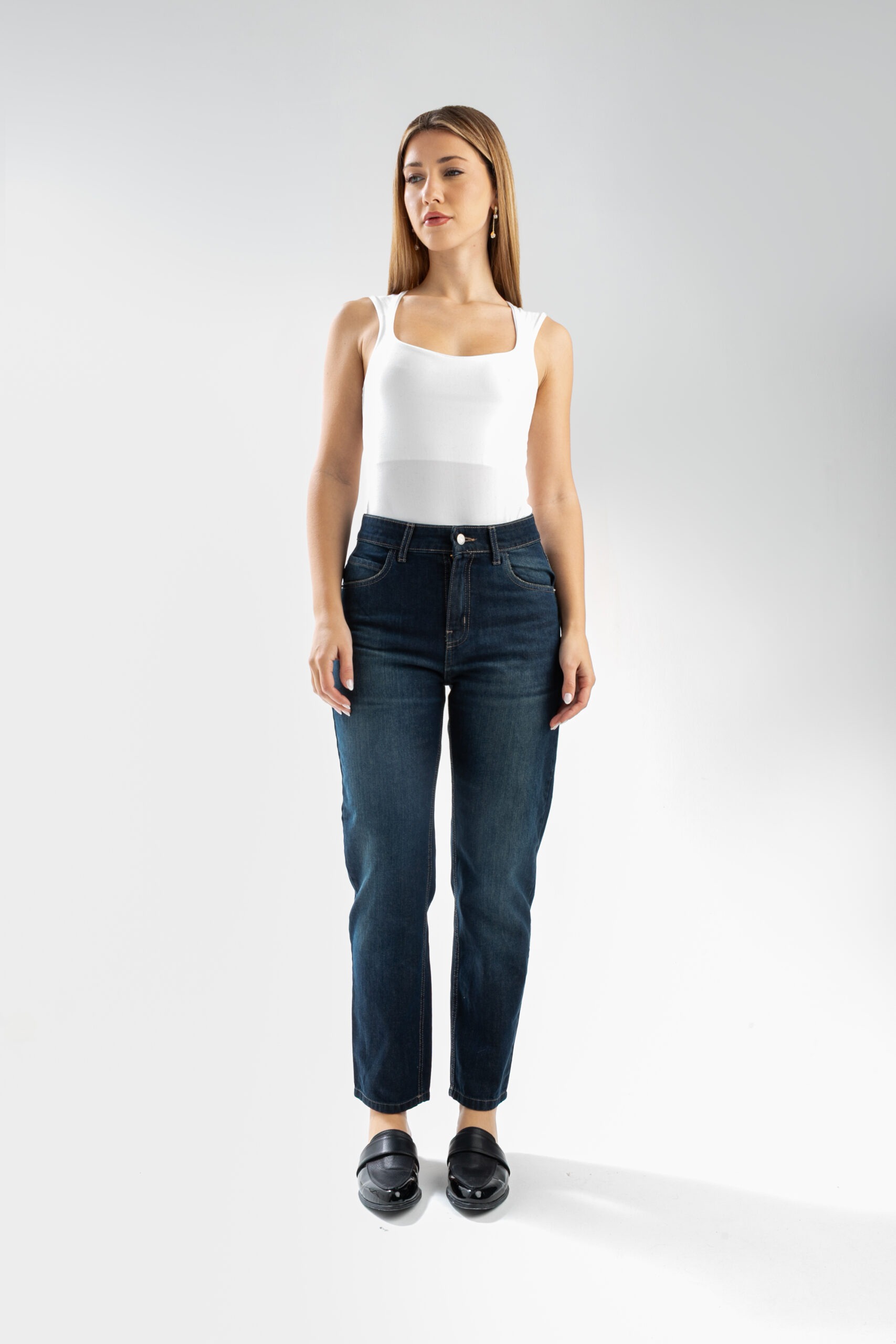 Pantalón Jean Momfit Cerati 6 Azul