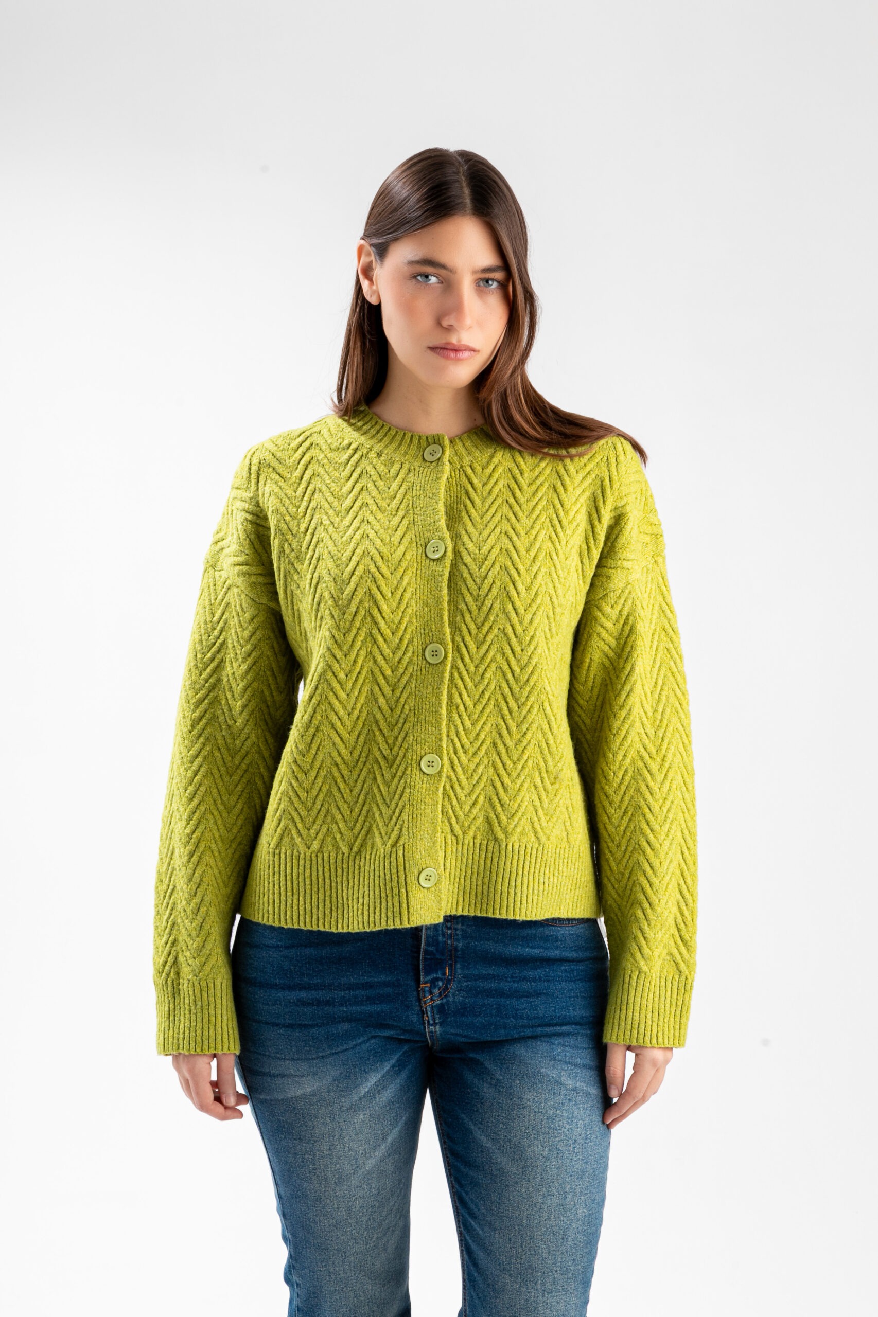 Saco Cardigan Glow Verde