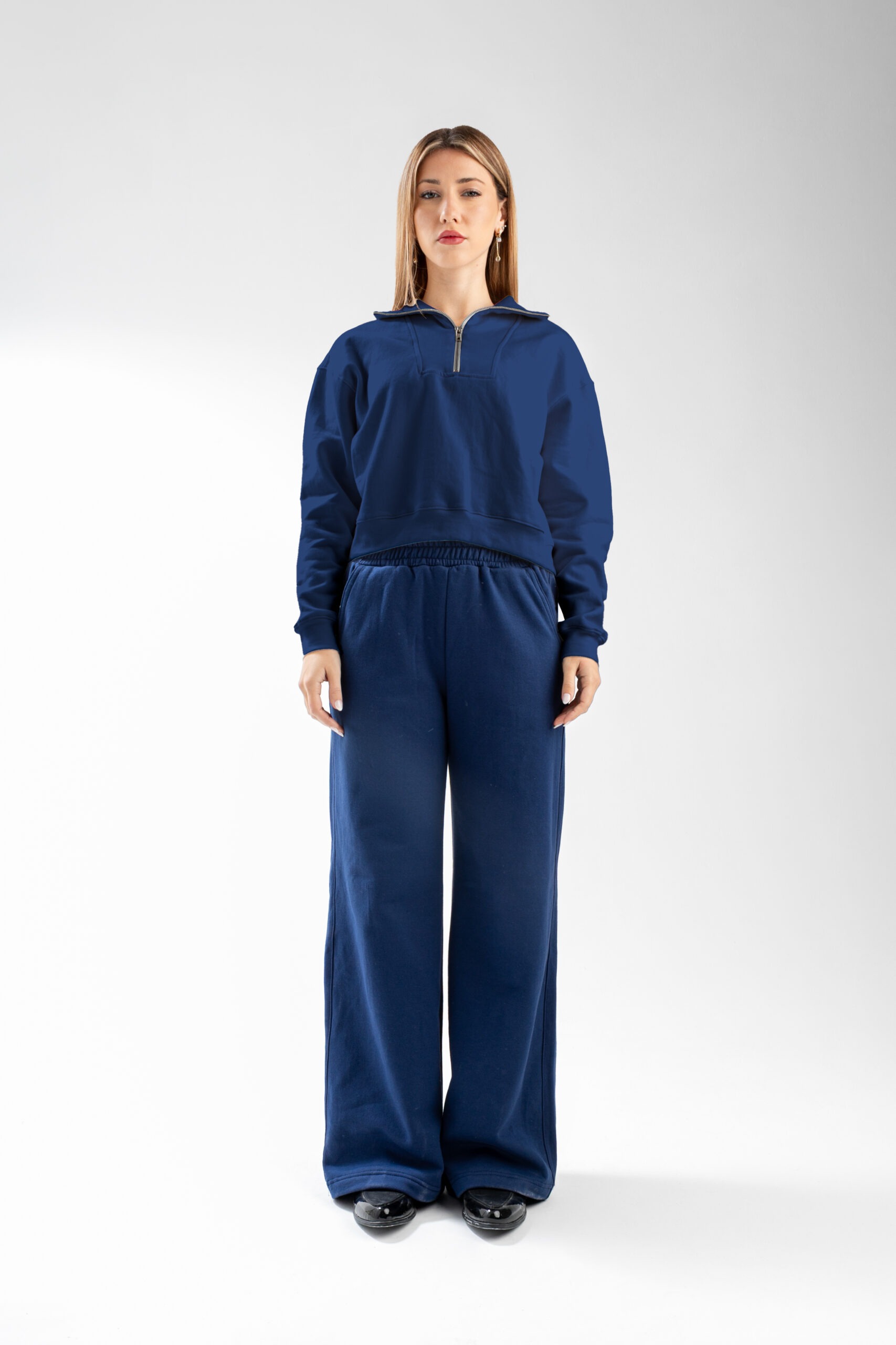 Conjunto Joggins + Buzo Frisado Oriana Azul