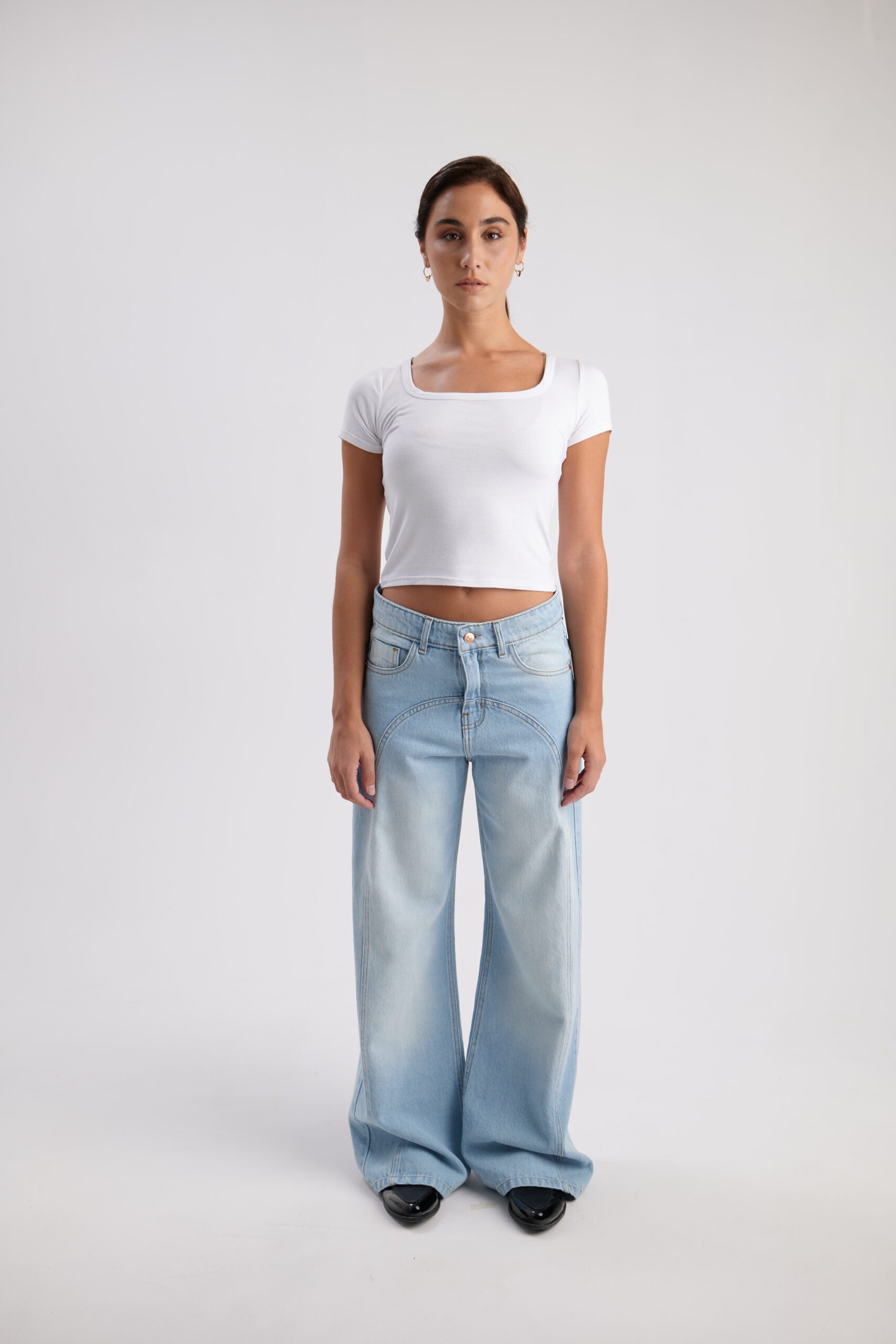 Pantalón Jean Wide Leg Dread Celeste