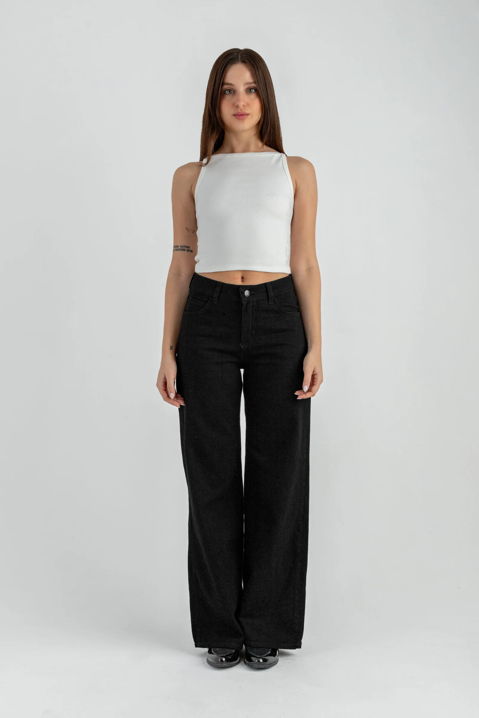 Pantalón Jean Wide Leg Marge Negro