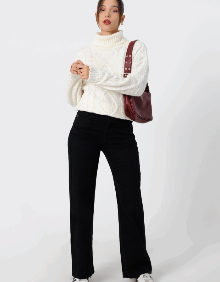 WIDE LEG MOSCU NEGRO