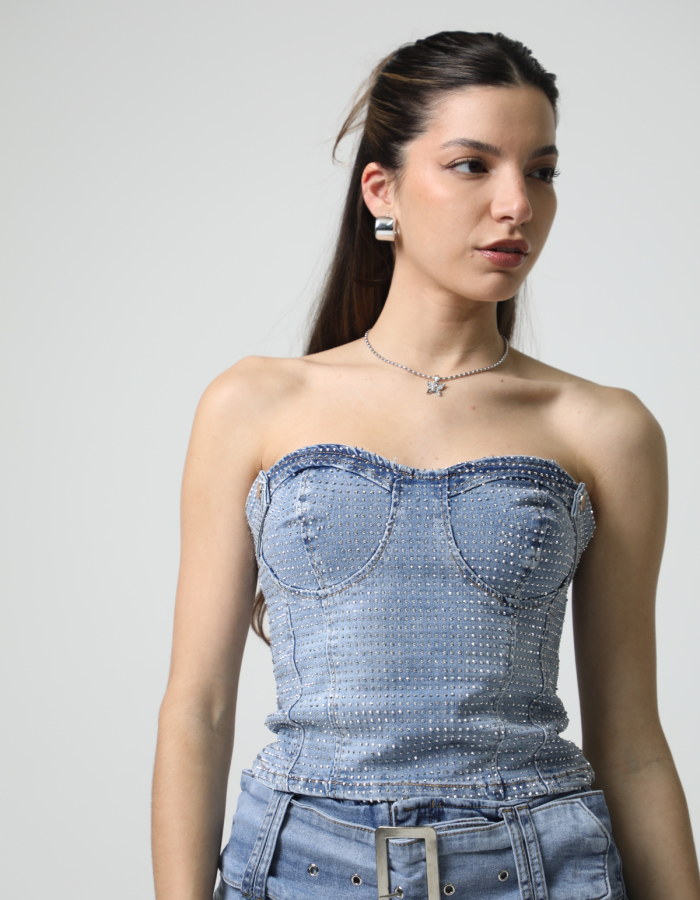 TOP JEANS GIRASOL