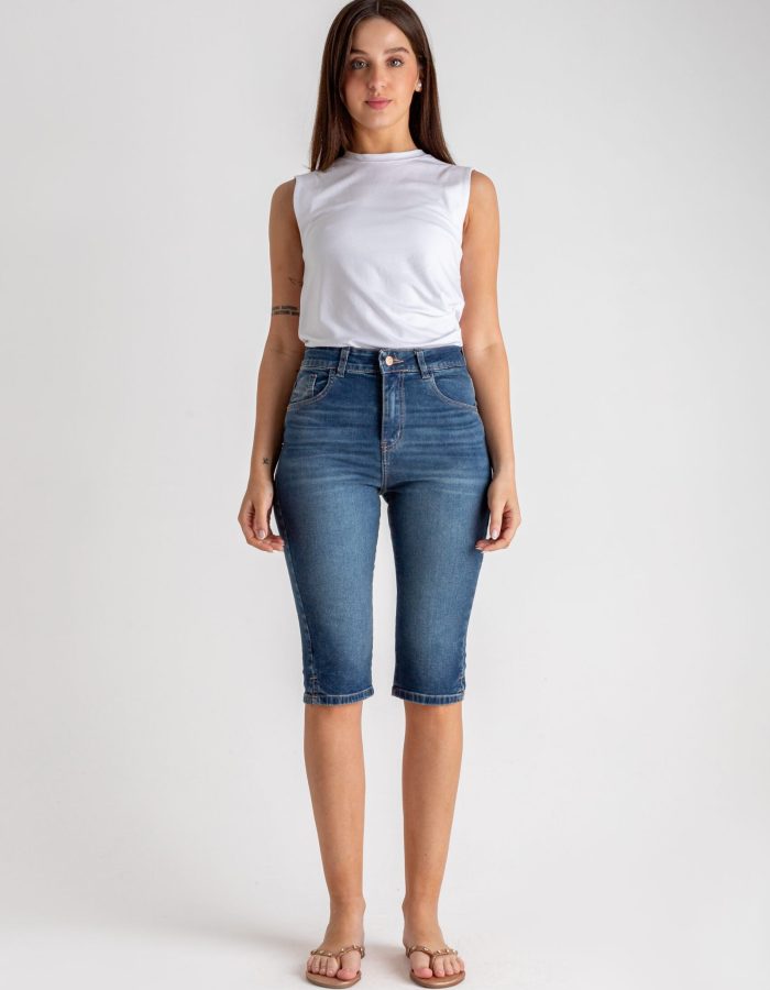 Bermuda Jean Capri Palma 2 Azul