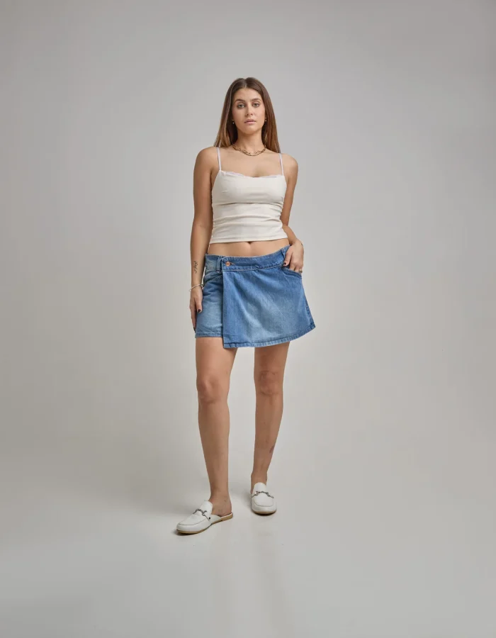 Short Pollera Jean Bunny Azul